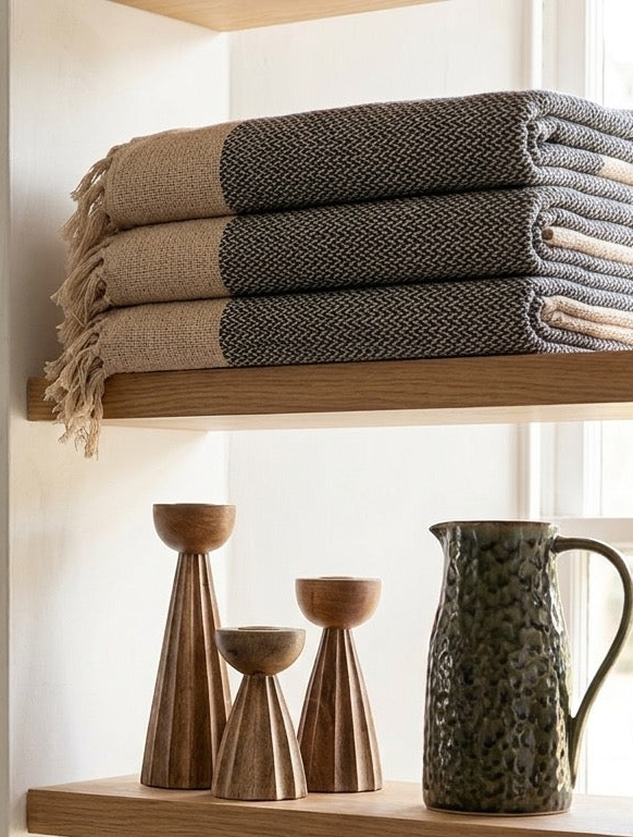 Knit Fringe Throw