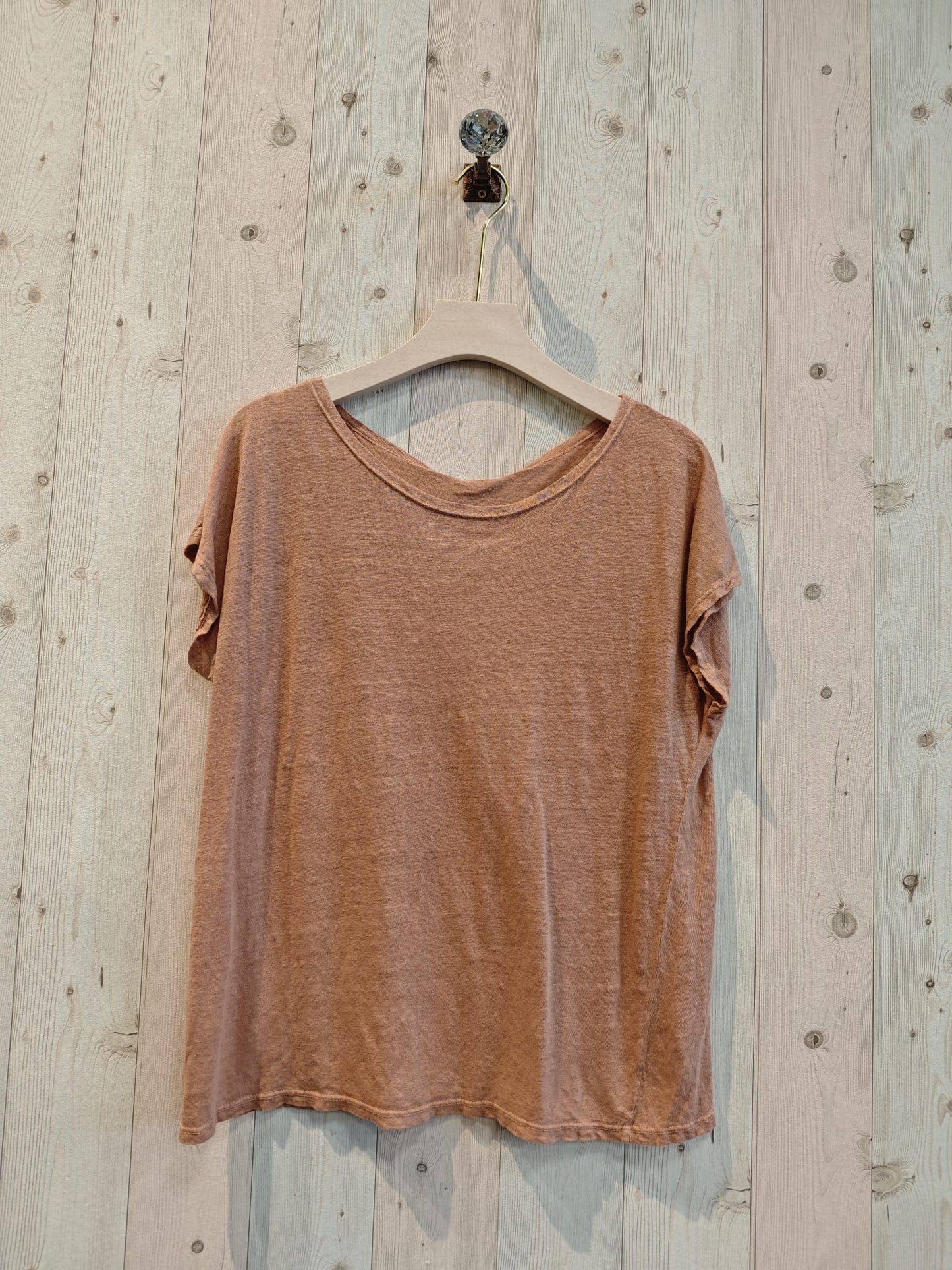 REF 2296 BASIC U-NECK T-SHIRT 100% LINEN