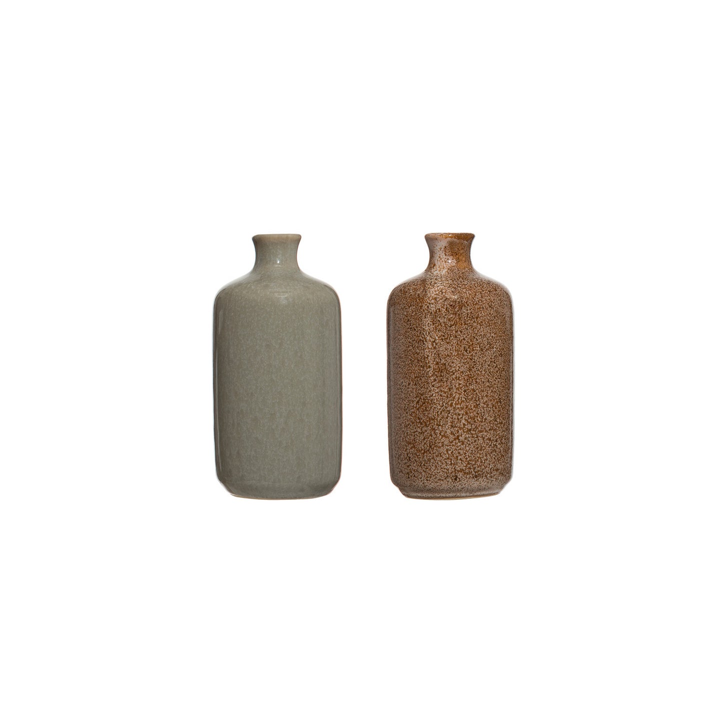 Stoneware Vases, Set of 8