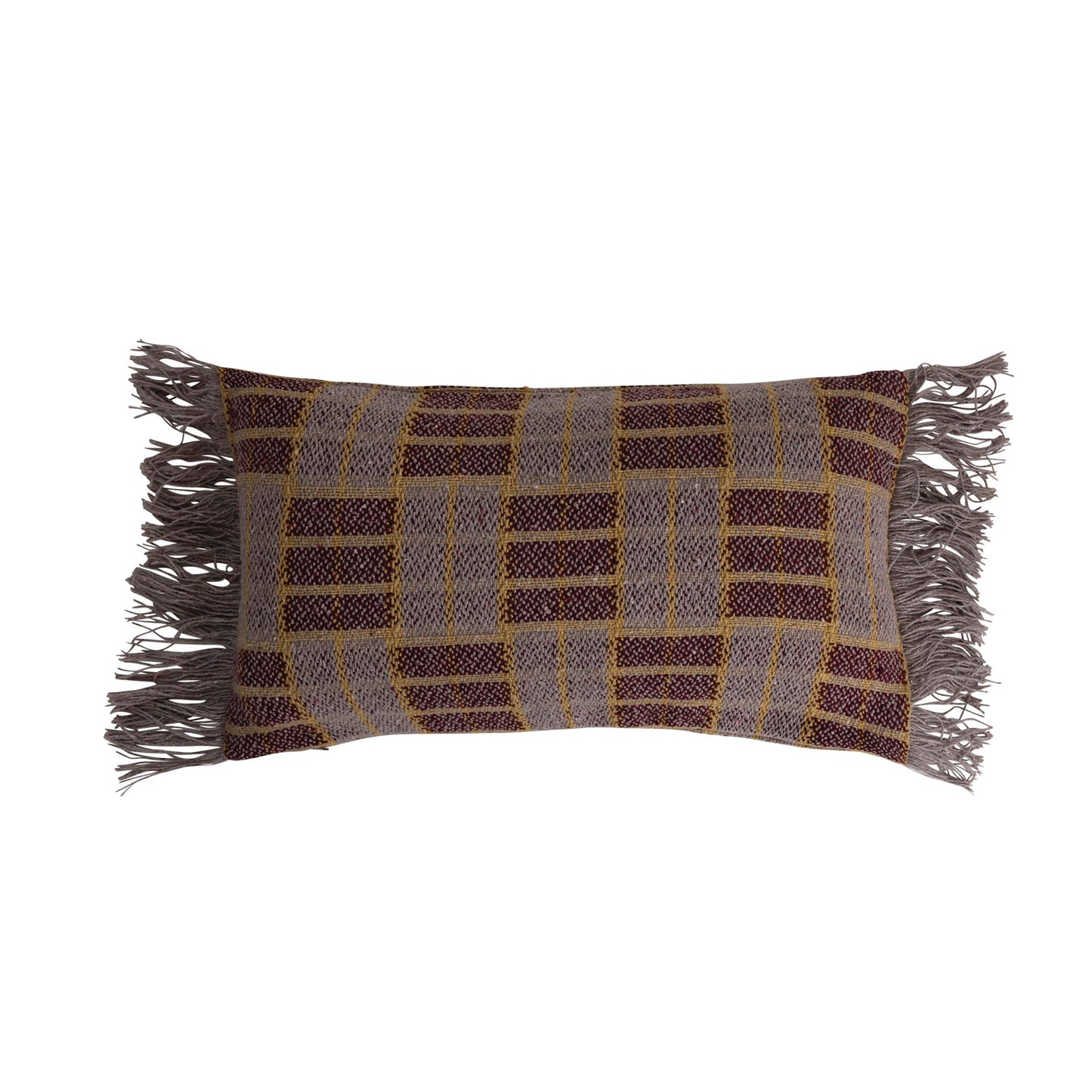 Cotton Fringe Lumbar Pillow