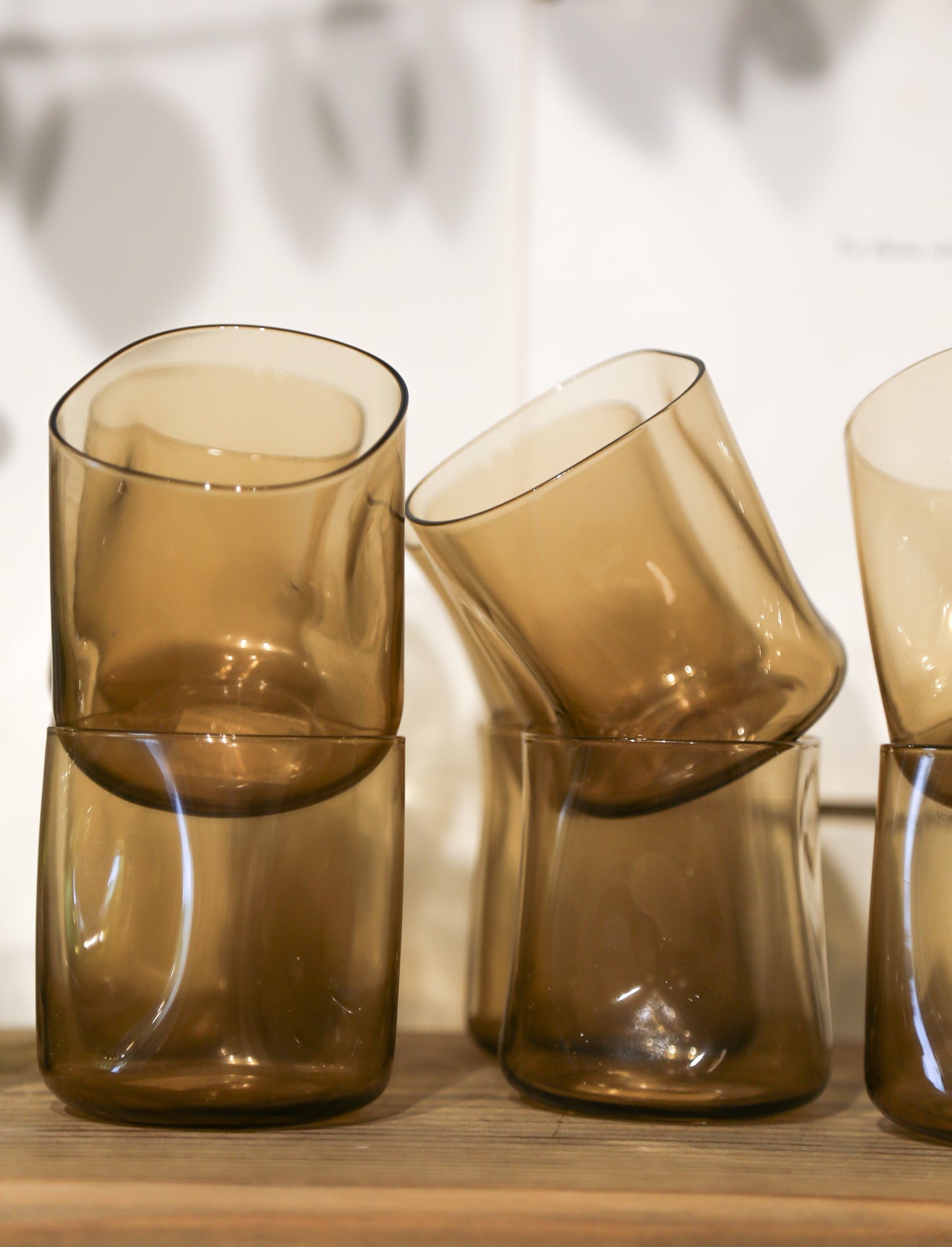 12 oz. Indented Drinking Glass, Brown