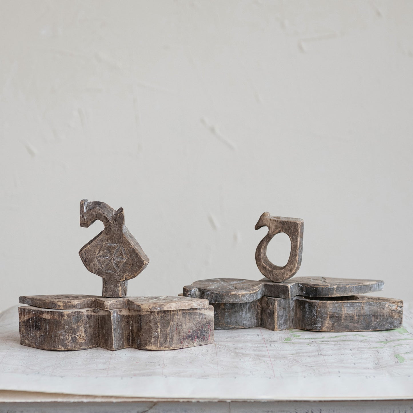 Vintage Wood Masala Box