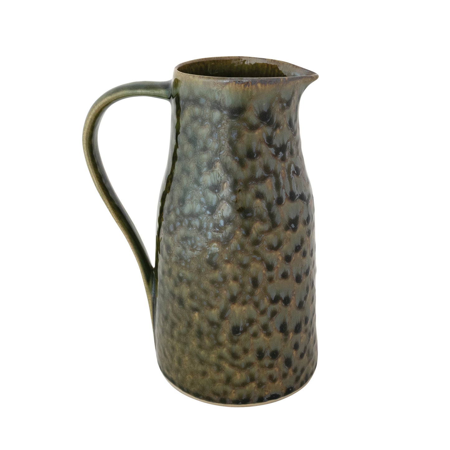 Green Stoneware Pitcher