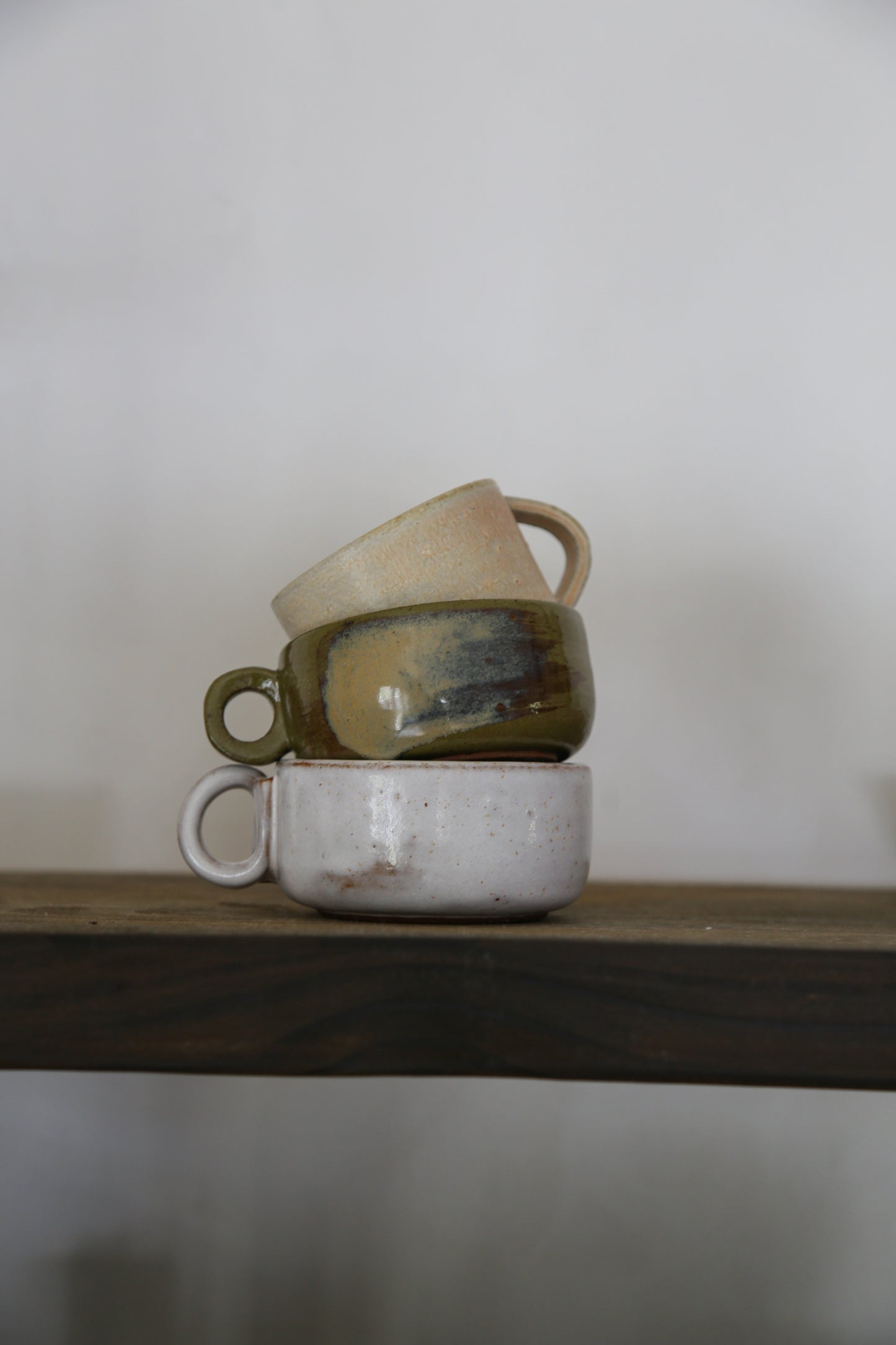 Moss stoneware mug / dirty dishes