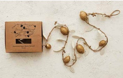 Handmade Paper Mache & Metal Garland