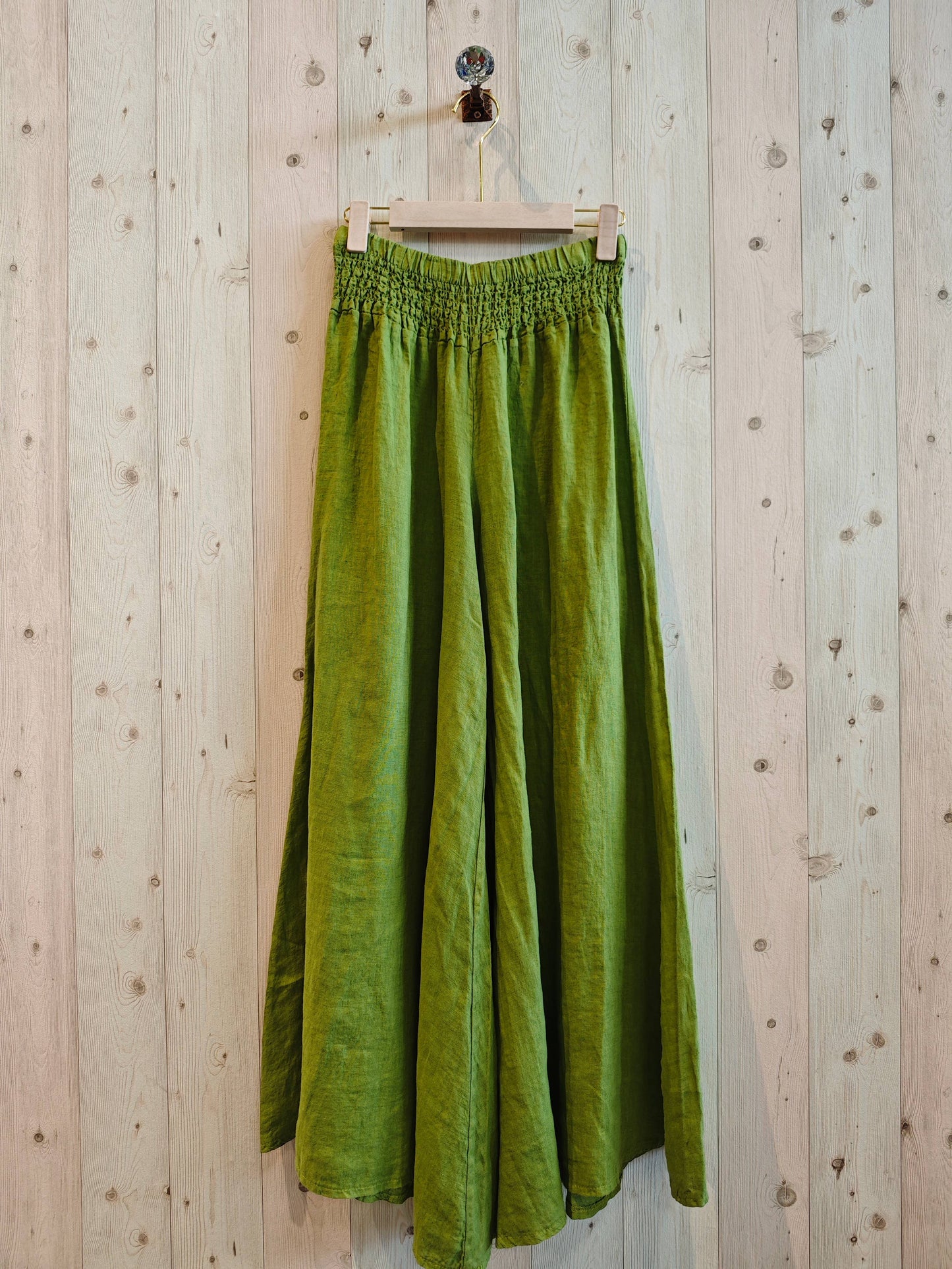 REF 30201 WIDE LEG LINEN PANTS 100%