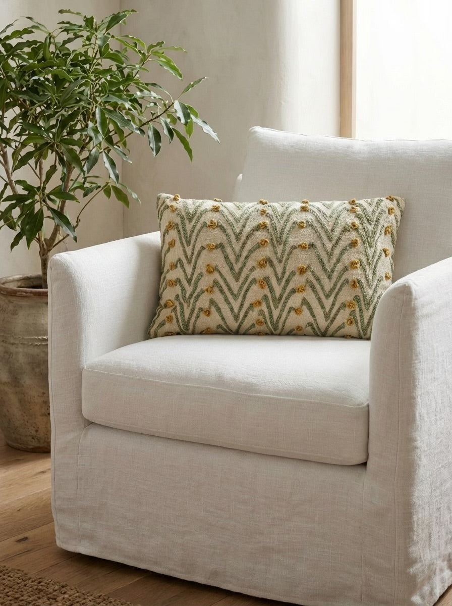 Meadow Block Print Lumbar Pillow