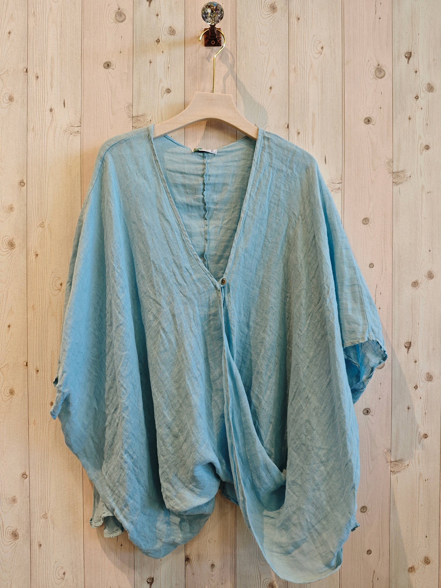 REF 86068 OVERSIZED 100% LINEN BLOUSE