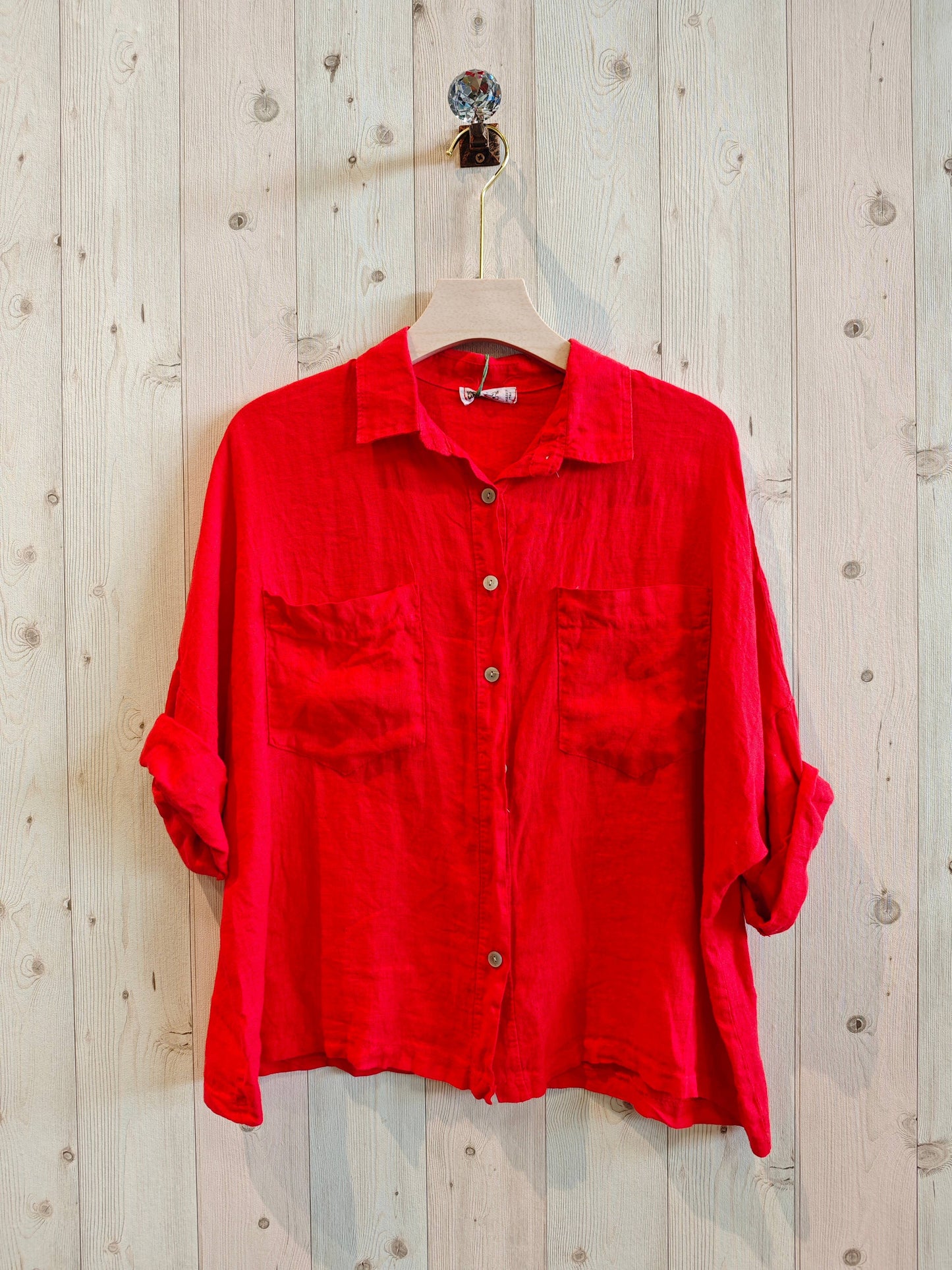 REF 8103 TWO-POCKET T-SHIRT 100% LINEN