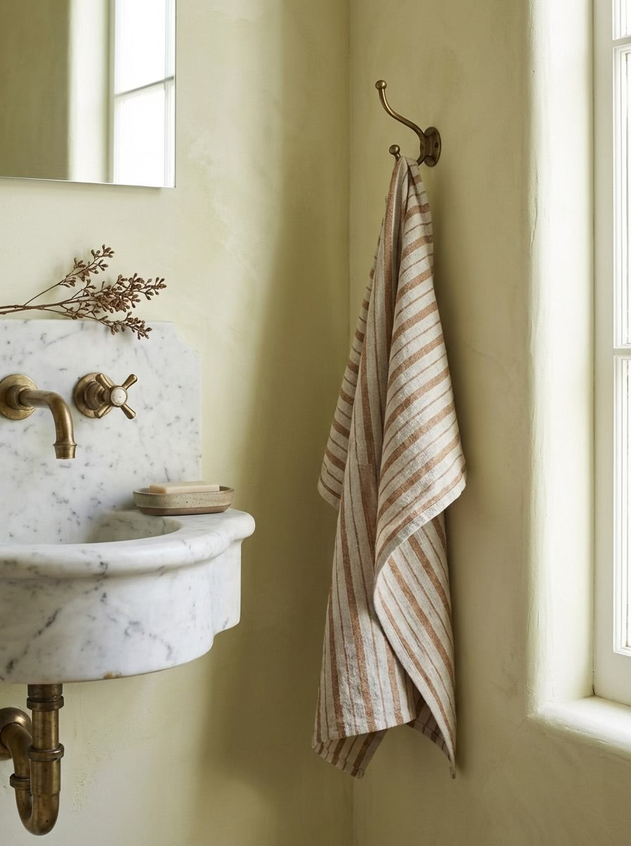 Striped Cotton Slub Tea Towel