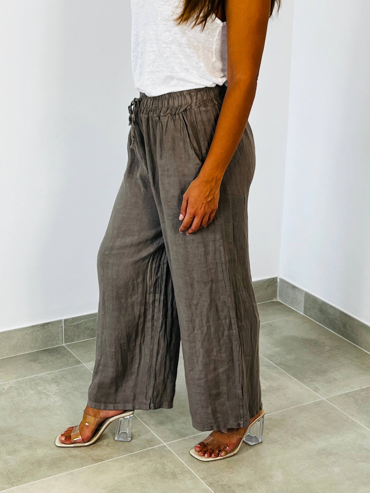 REF 15837 STRAIGHT LEG PANTS 100% LINEN