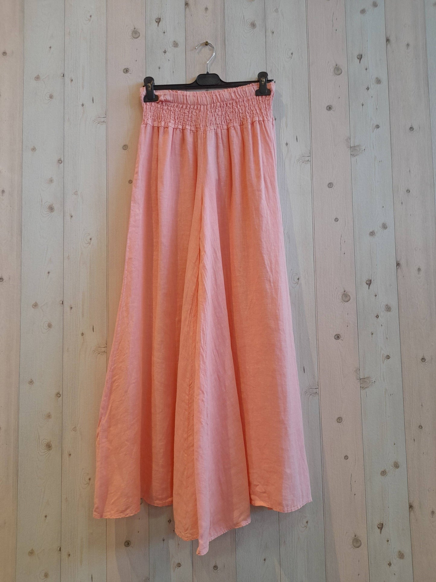 REF 30201 WIDE LEG LINEN PANTS 100%