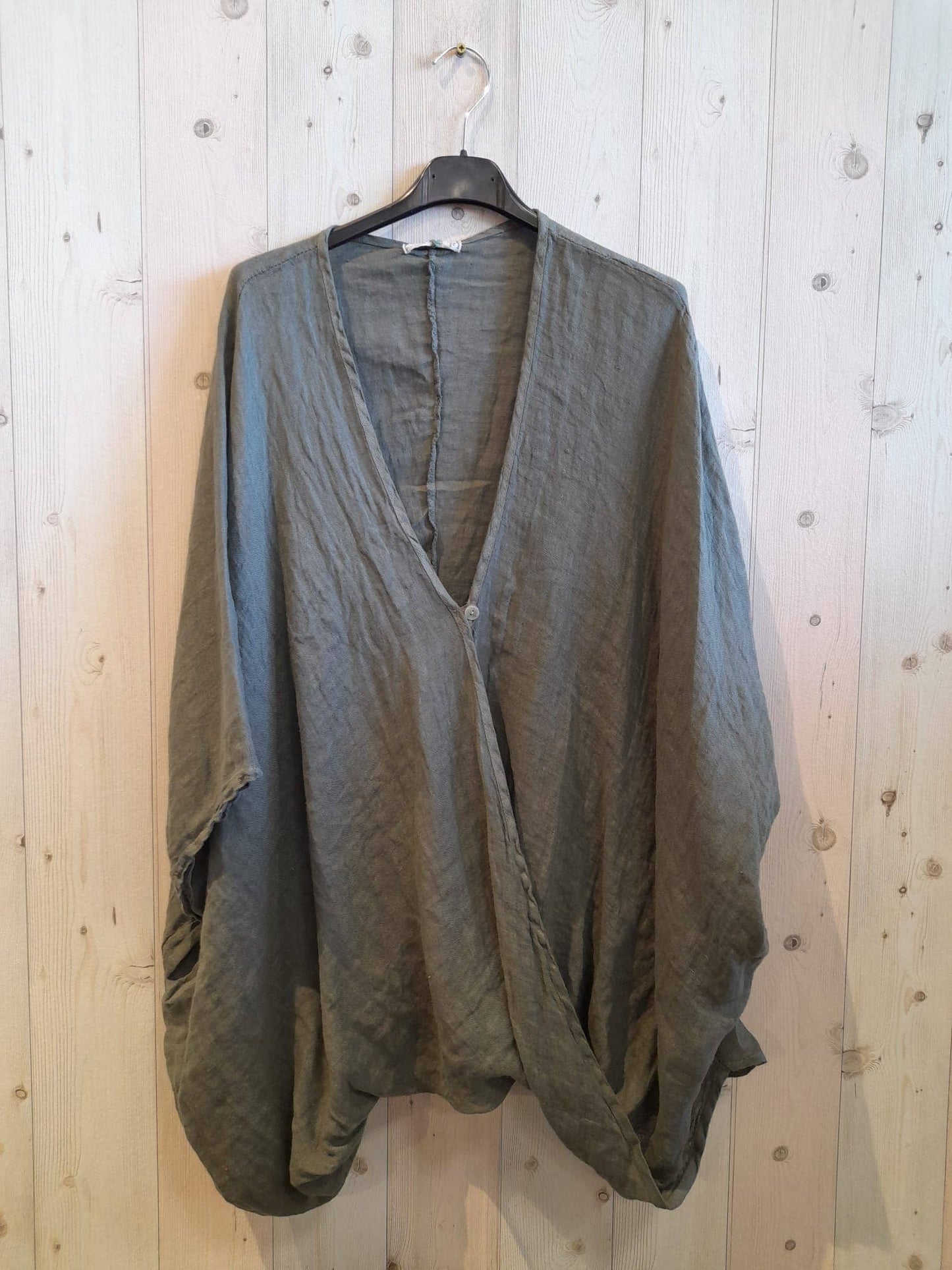 REF 86068 OVERSIZED 100% LINEN BLOUSE