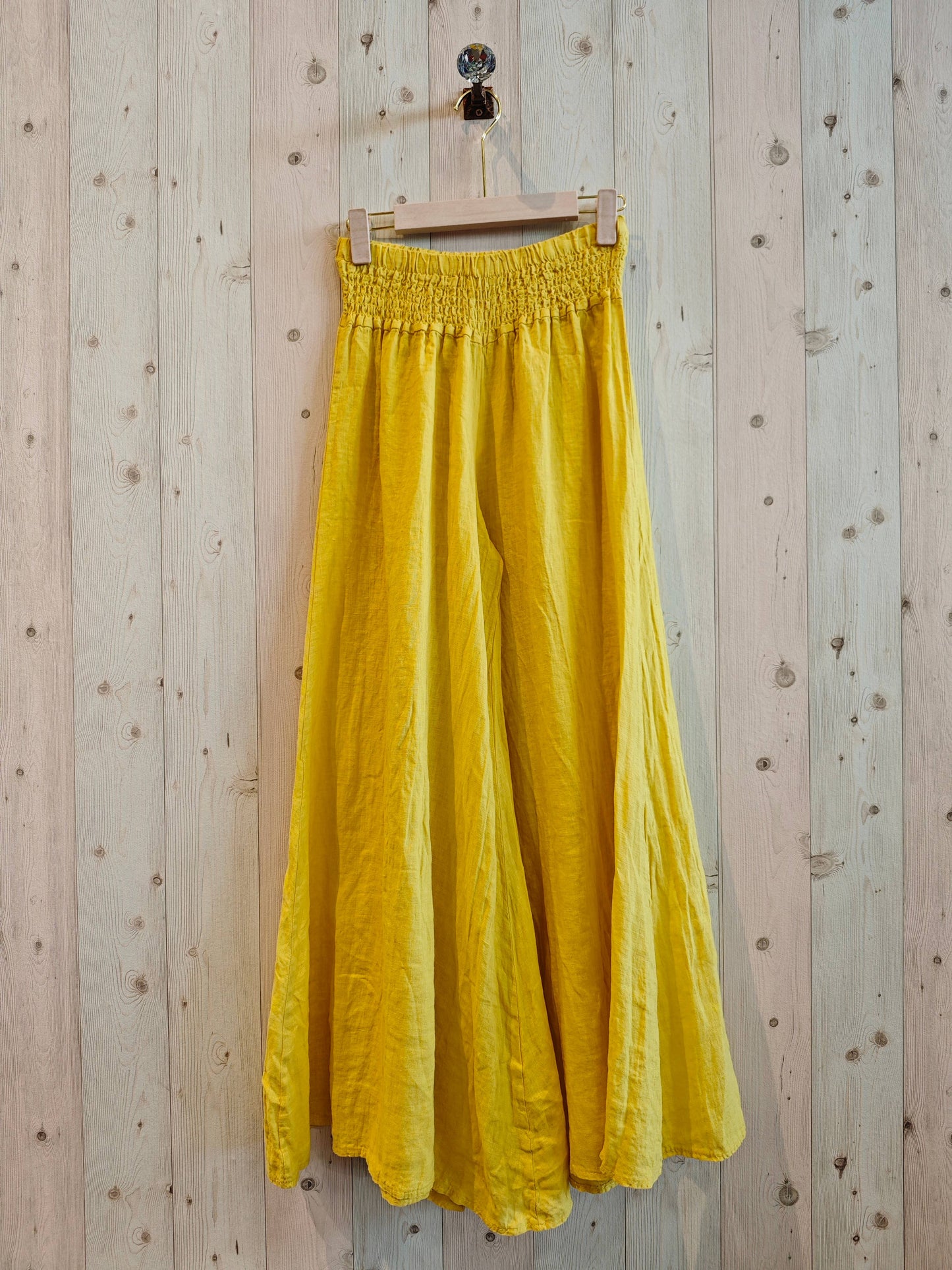 REF 30201 WIDE LEG LINEN PANTS 100%