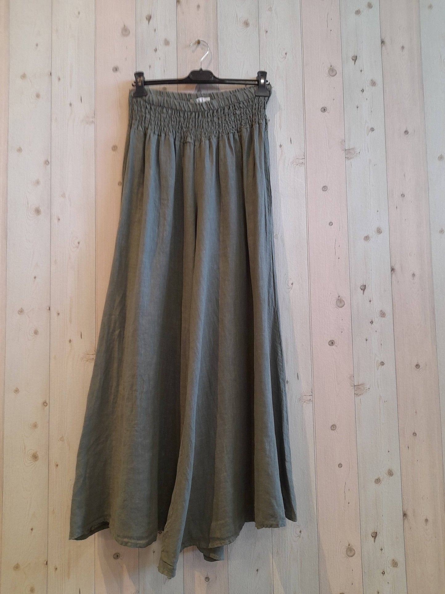 REF 30201 WIDE LEG LINEN PANTS 100%