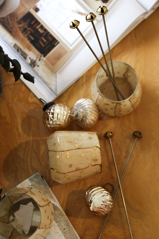 Glass & Paper Tealight/Votive Holder