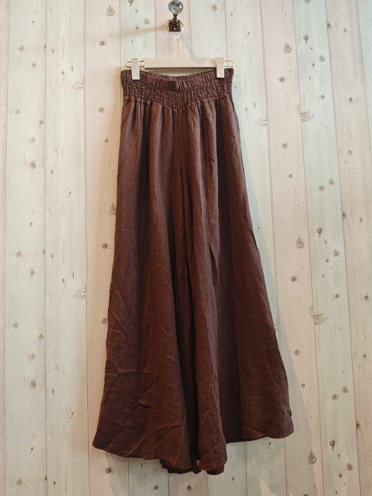 REF 30201 WIDE LEG LINEN PANTS 100%