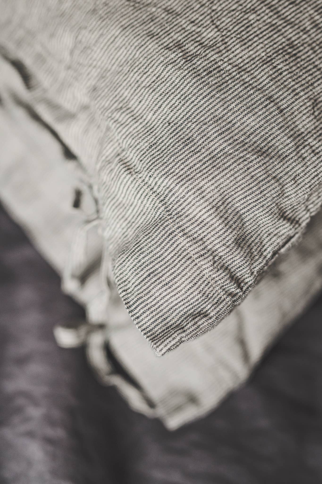 Linen Cushion Cover with Ties