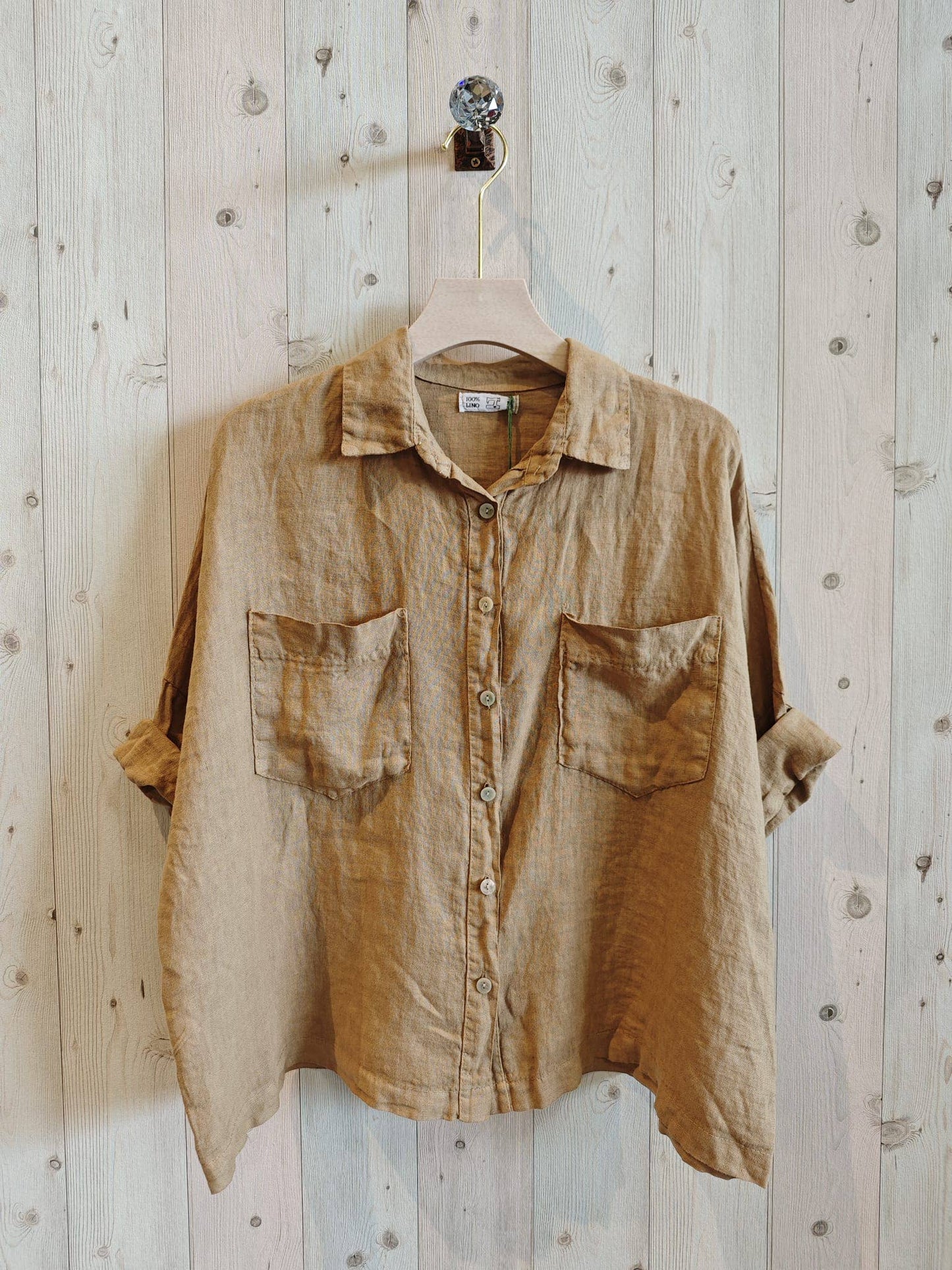 REF 8103 TWO-POCKET T-SHIRT 100% LINEN