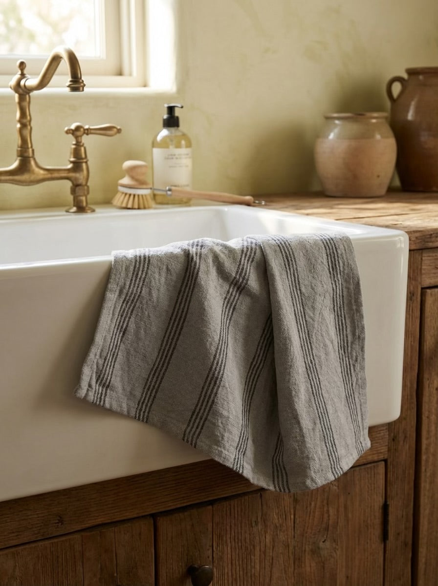 Striped Cotton Slub Tea Towel