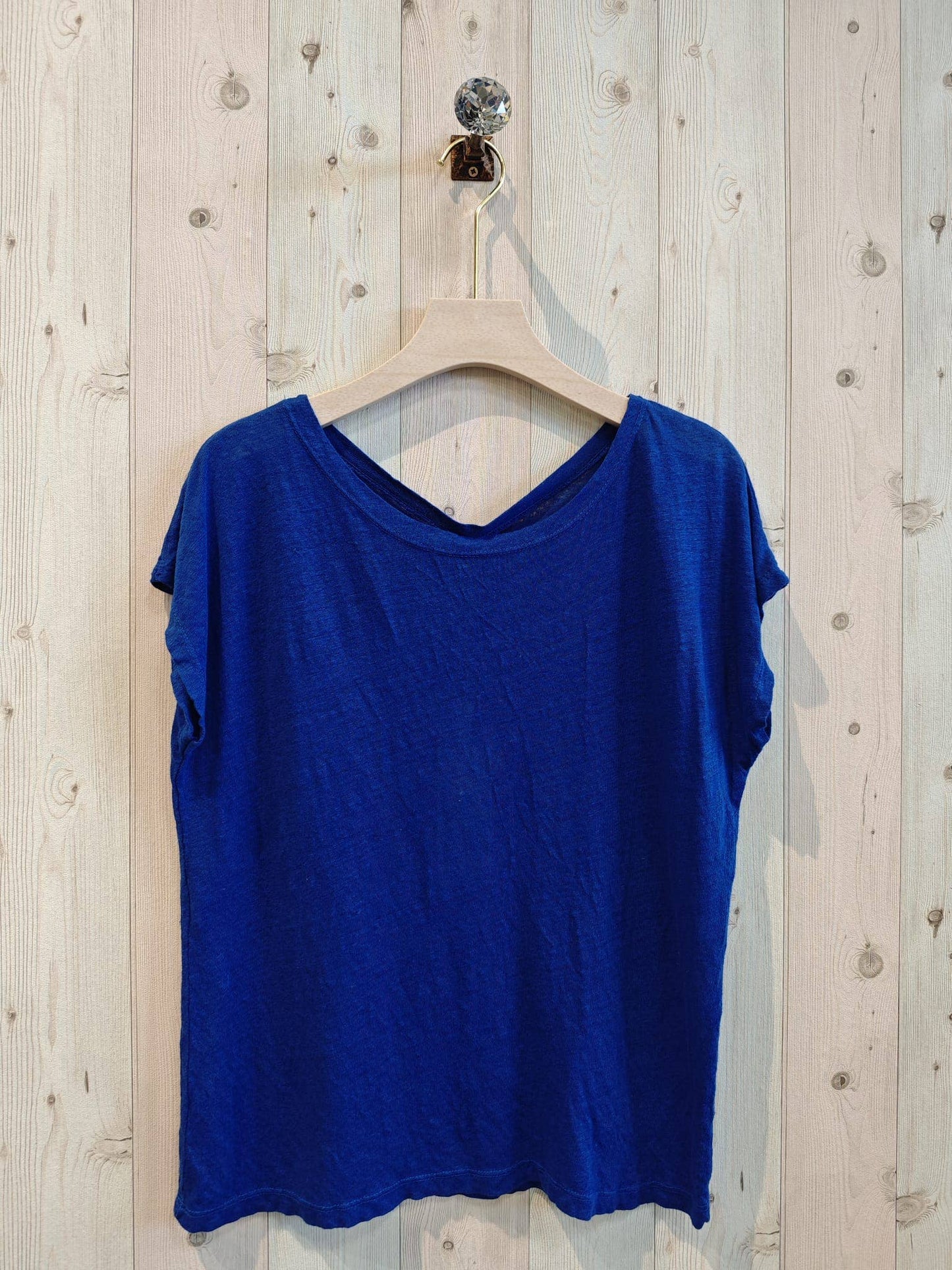 REF 2296 BASIC U-NECK T-SHIRT 100% LINEN