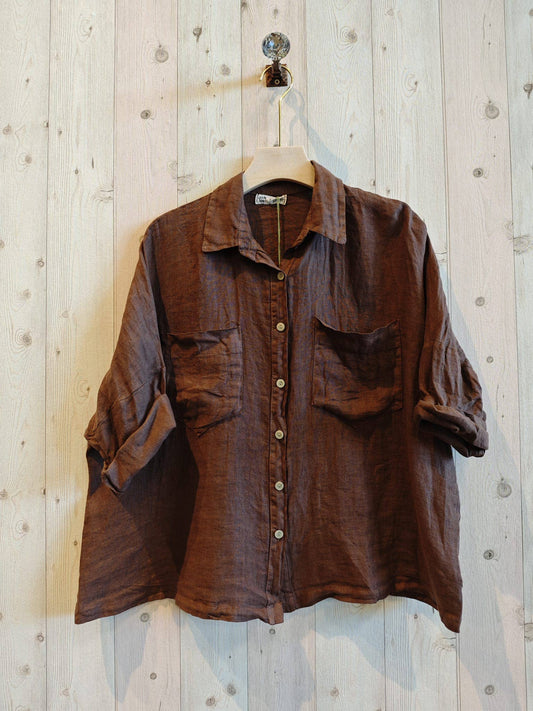 REF 8103 TWO-POCKET T-SHIRT 100% LINEN