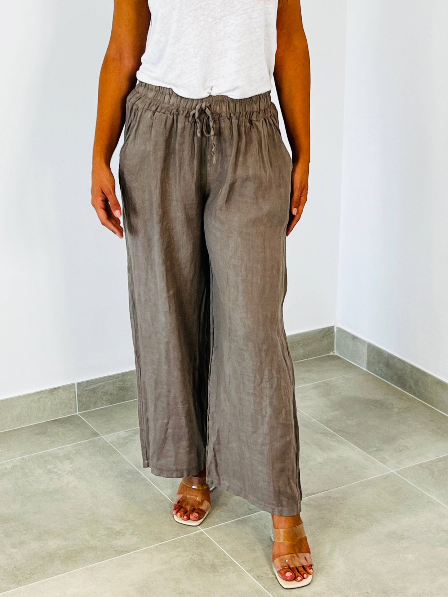 REF 15837 STRAIGHT LEG PANTS 100% LINEN