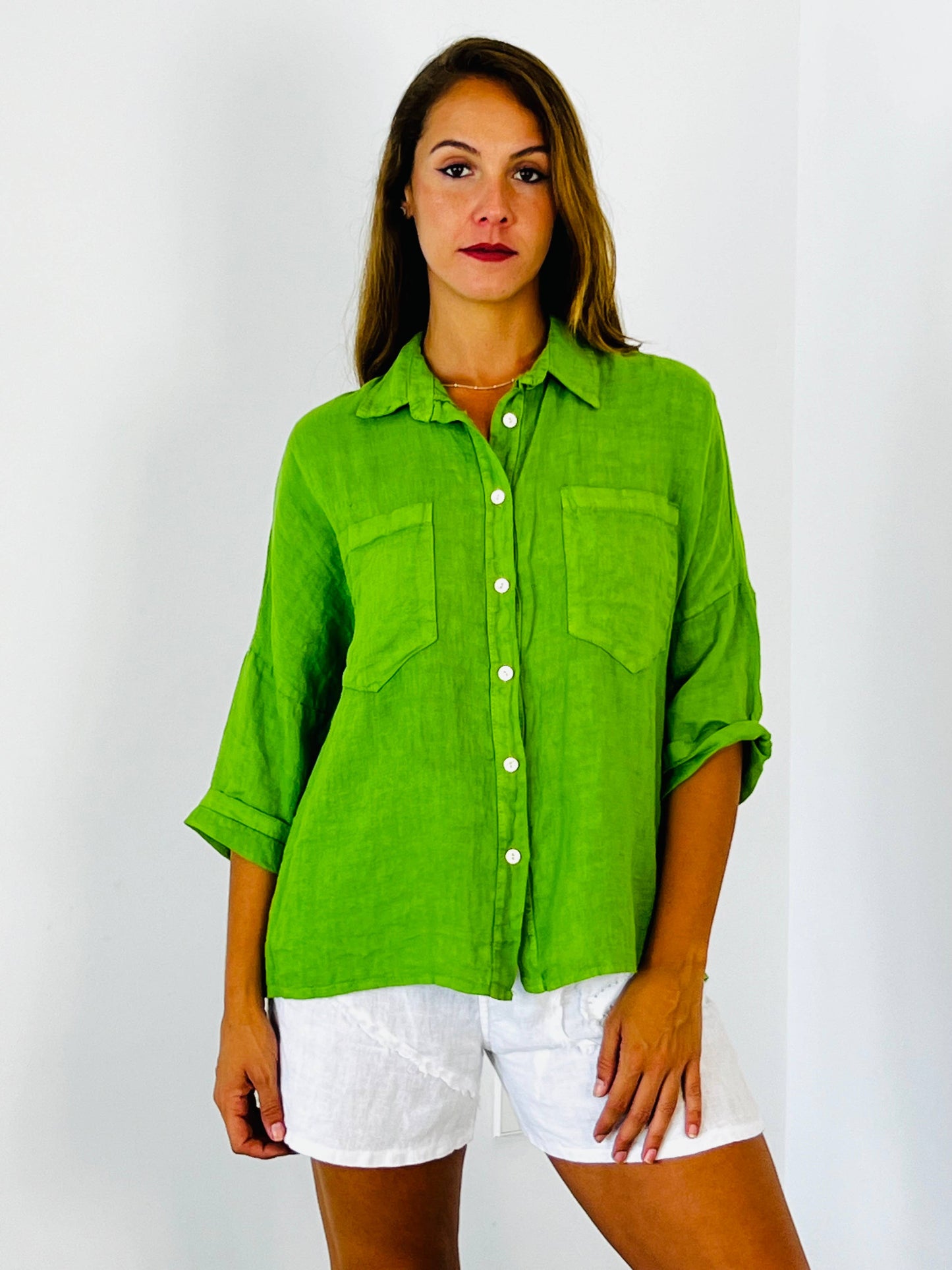 REF 8103 TWO-POCKET T-SHIRT 100% LINEN