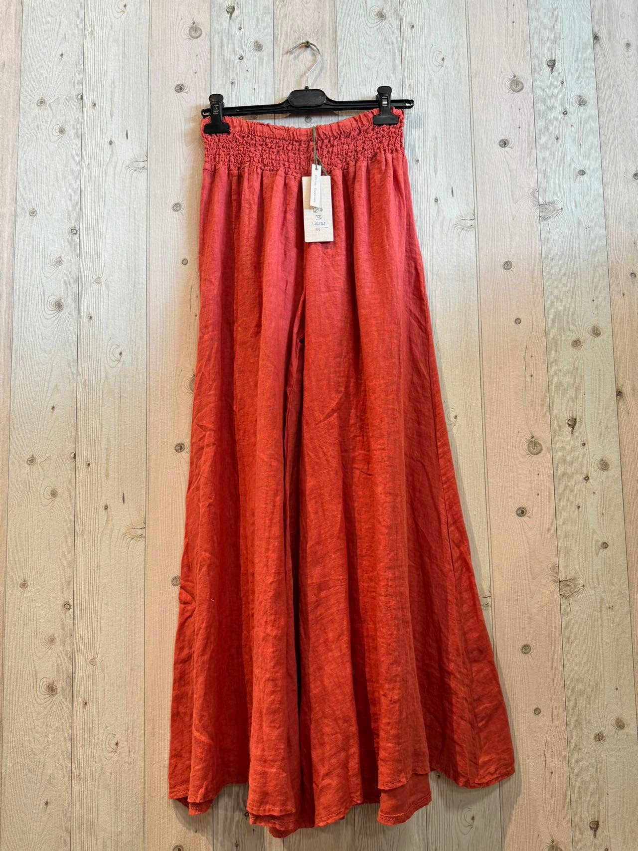 REF 30201 WIDE LEG LINEN PANTS 100%