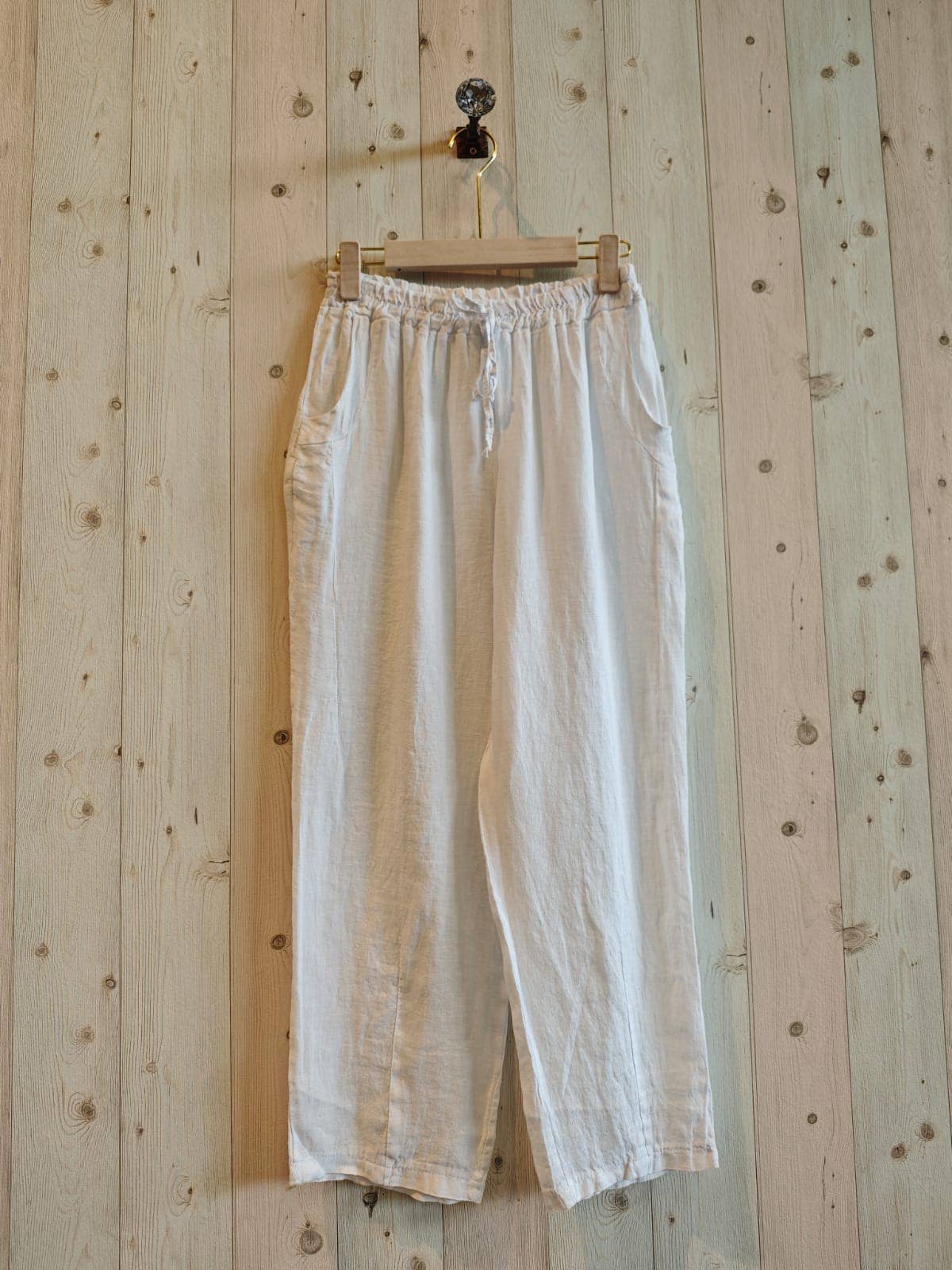 REF 6522 100% LINEN TROUSERS