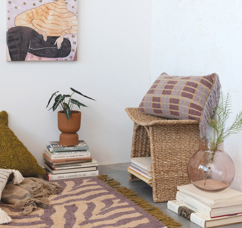 Cotton Fringe Lumbar Pillow