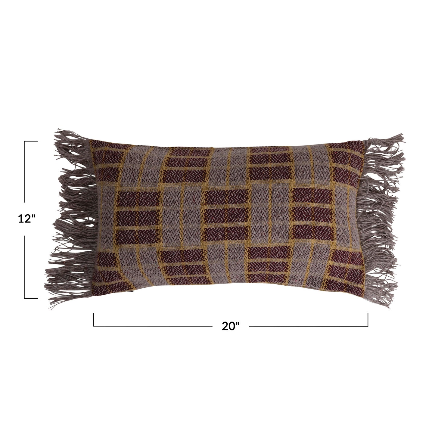 Cotton Fringe Lumbar Pillow