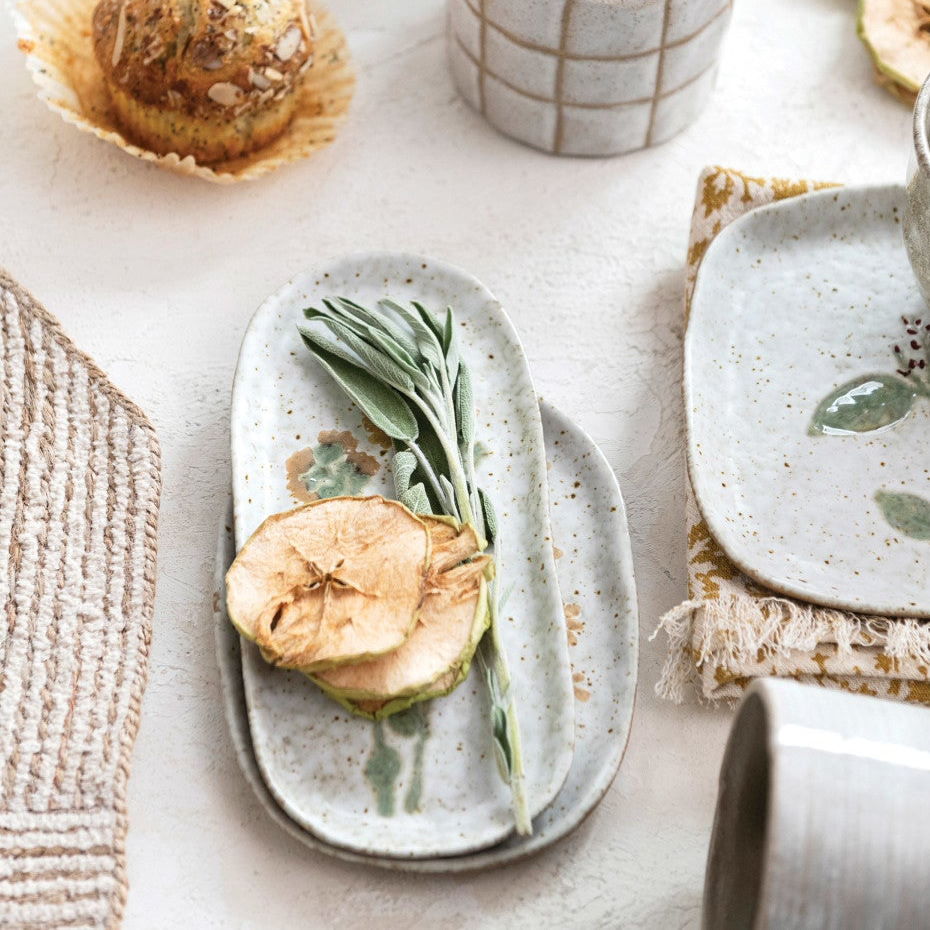 Stoneware Plate/Hand Painted