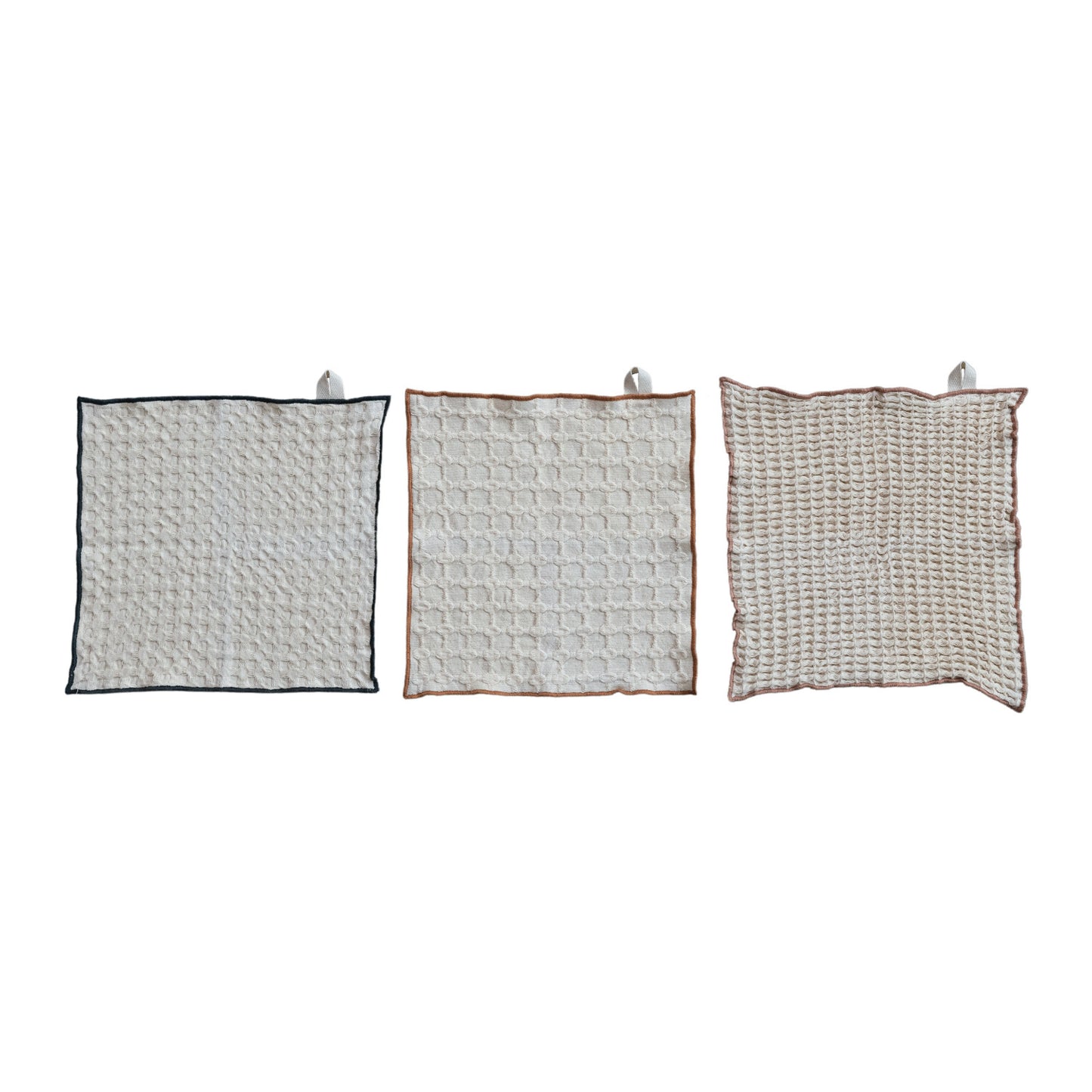 Cotton Waffle Dish Cloths / set of three