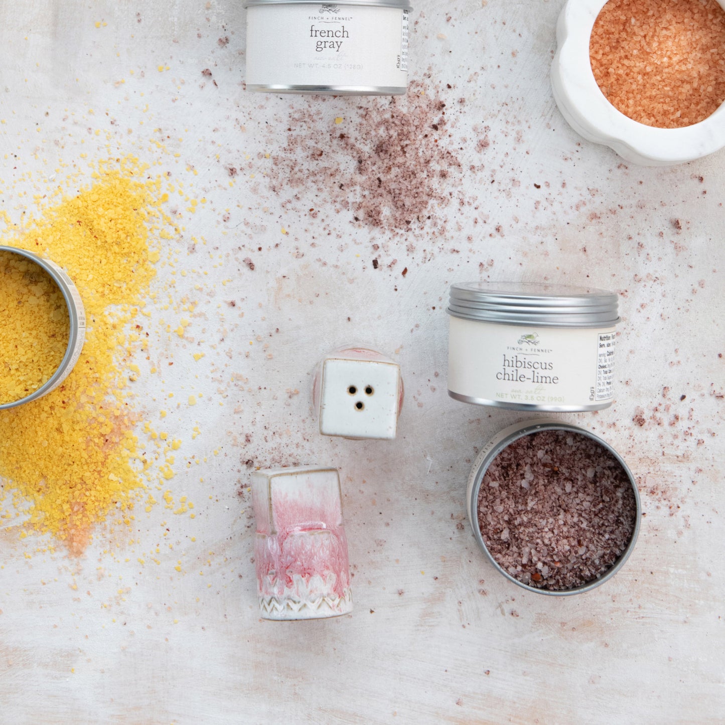 Stoneware Salt & Pepper Shakers, Set of Two