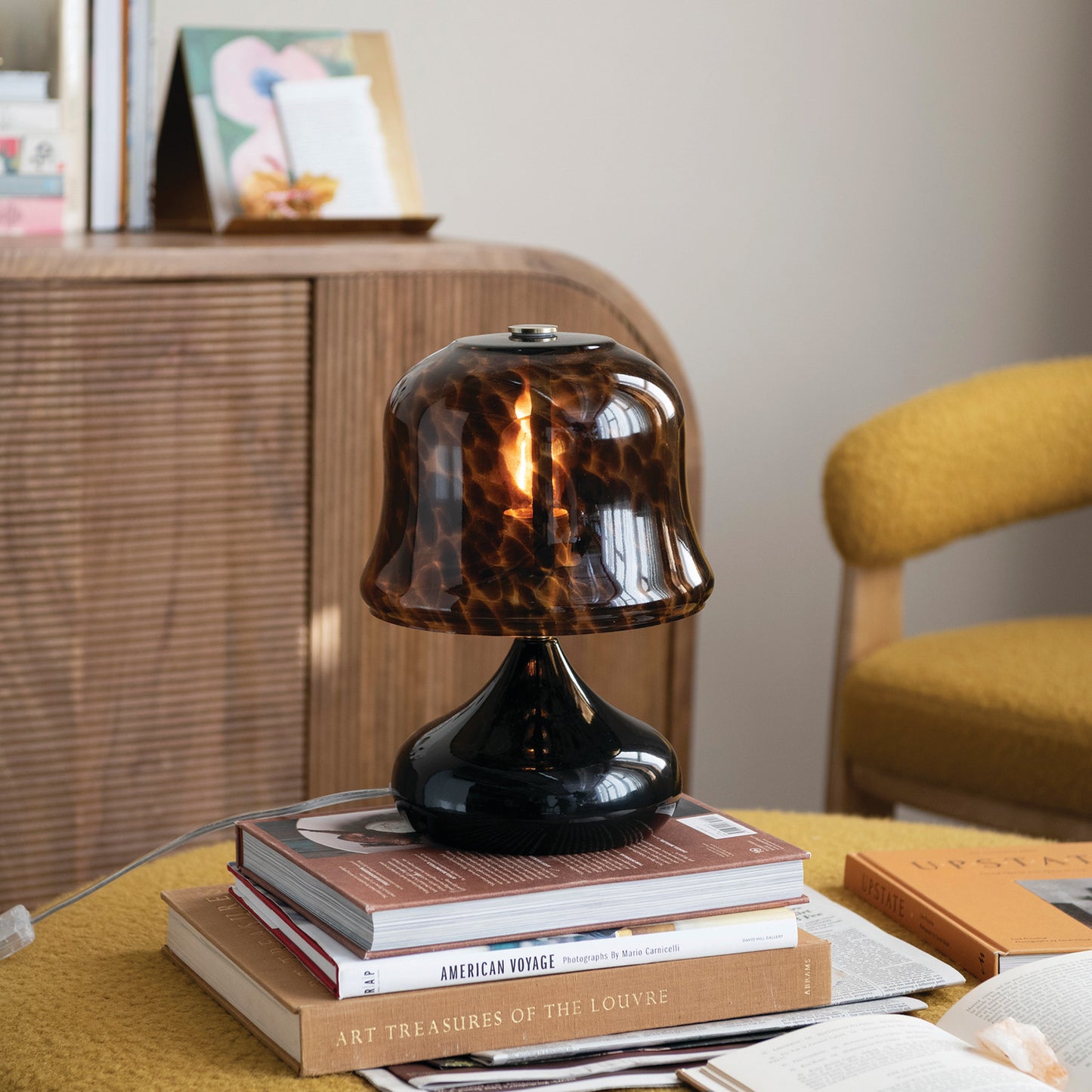 Tortoise Glass Table Lamp