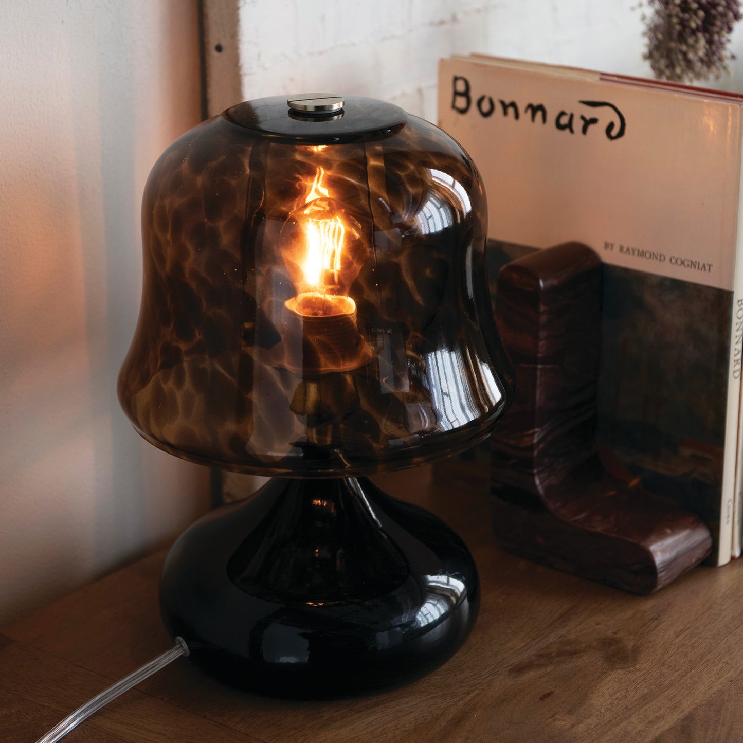 Tortoise Glass Table Lamp