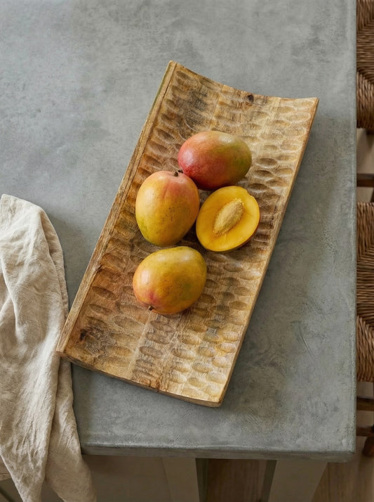 Carved Mango Wood Tray