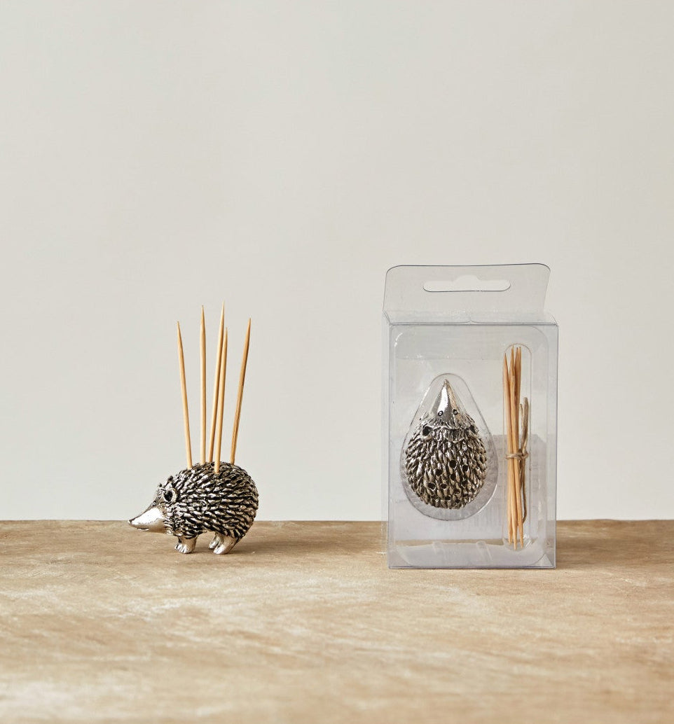 Pewter Hedgehog Toothpick Holder