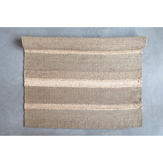 Hand-Woven Seagrass & Corn Husk Rug