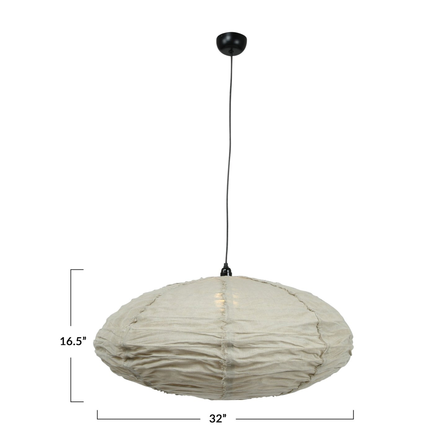 Frayed Linen Pendant Lamp