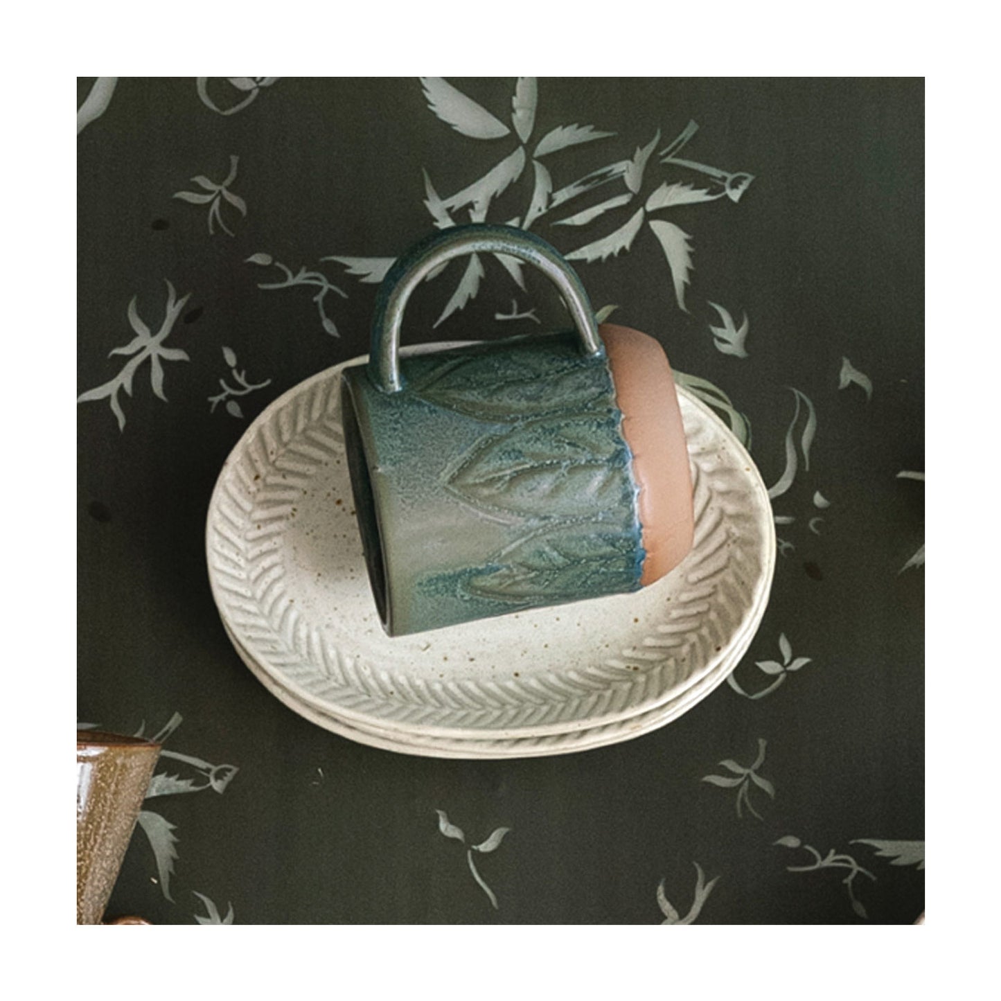 Debossed Stoneware Plate