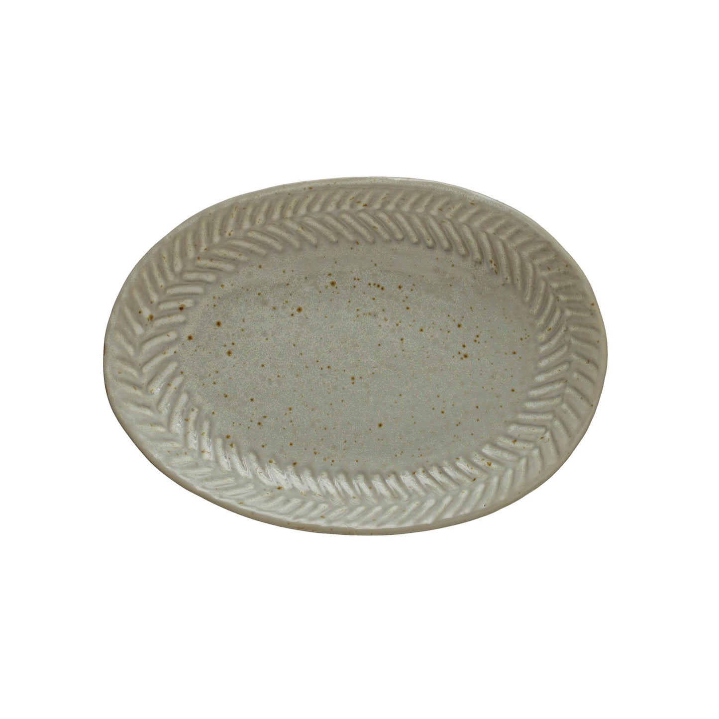 Debossed Stoneware Plate