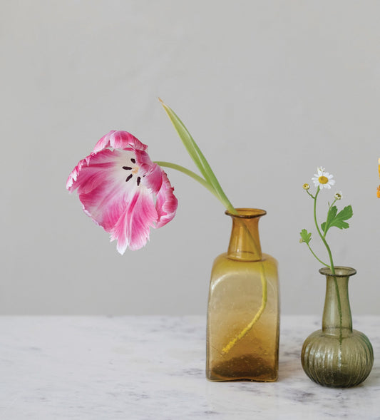Hand-Blown Glass Vase