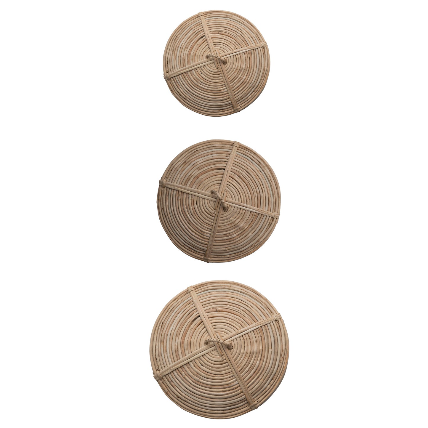 Lidded Handmade Rattan Basket