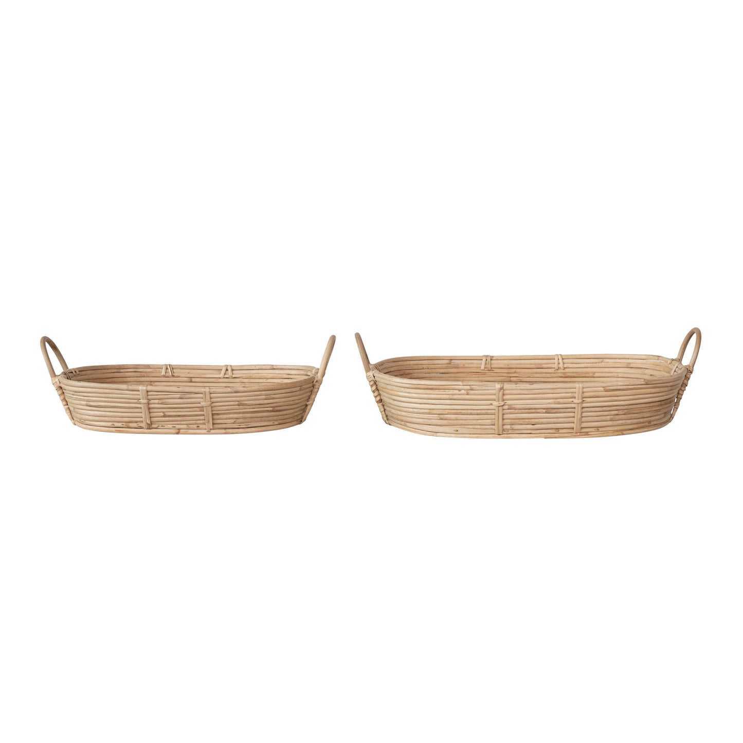 Hand Woven Rattan Tray w/ Handles