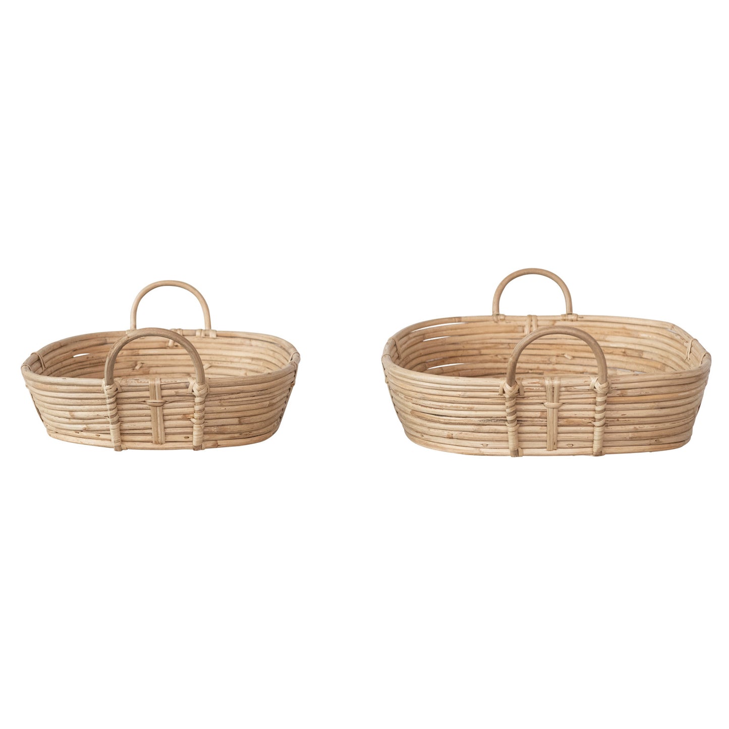 Hand Woven Rattan Tray w/ Handles