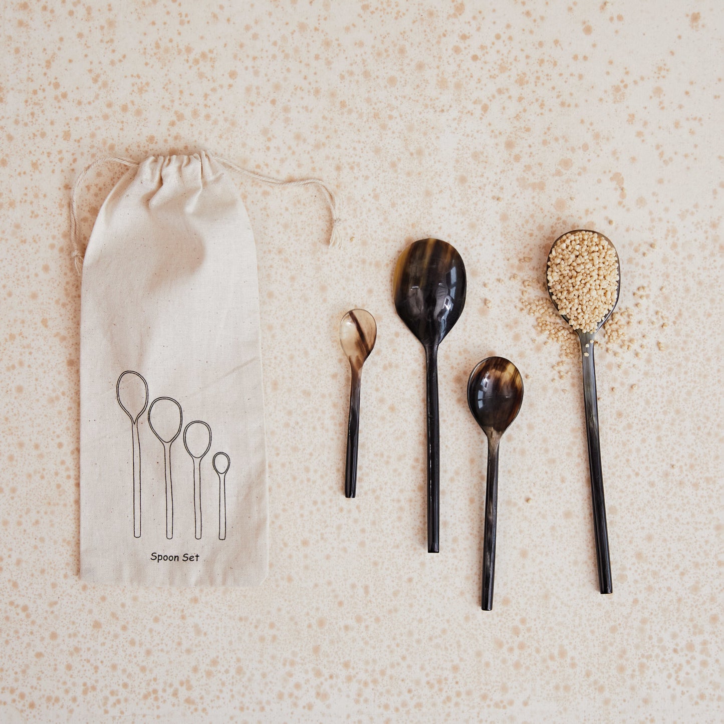 Natural Horn Measuring Spoon Set