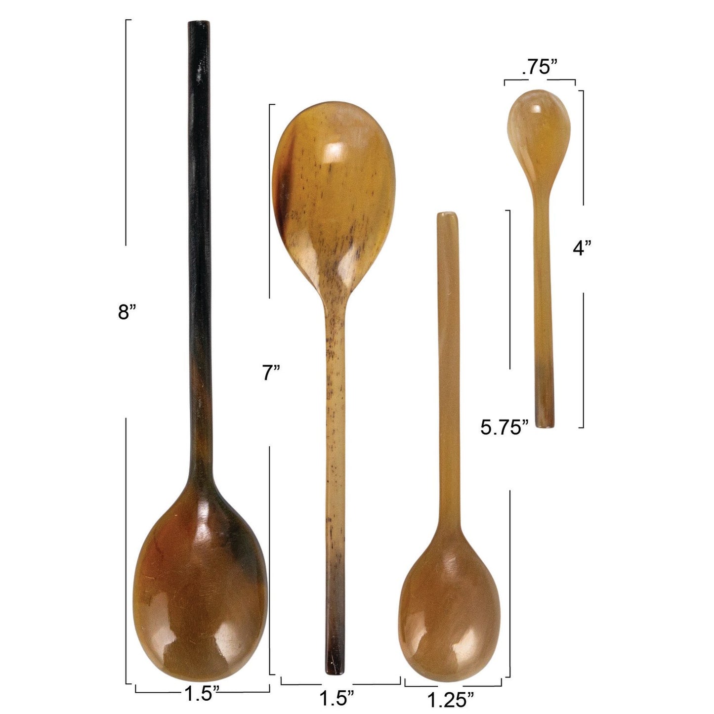 Natural Horn Measuring Spoon Set
