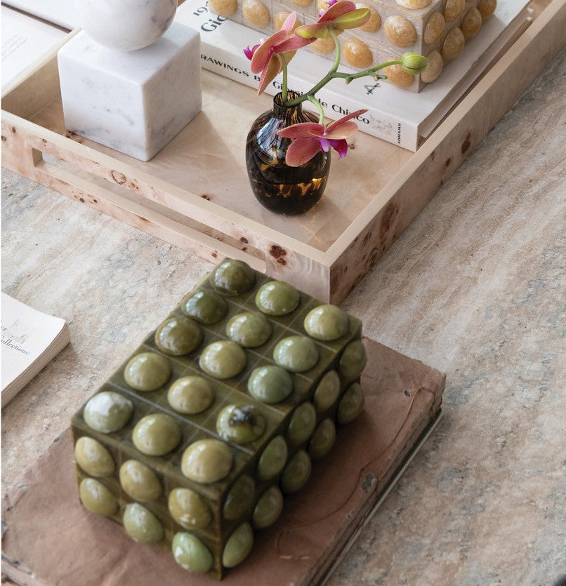 Handmade Marbled Resin Bobbin Box